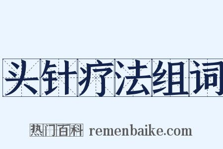 头针疗法组词是什么意思的图片